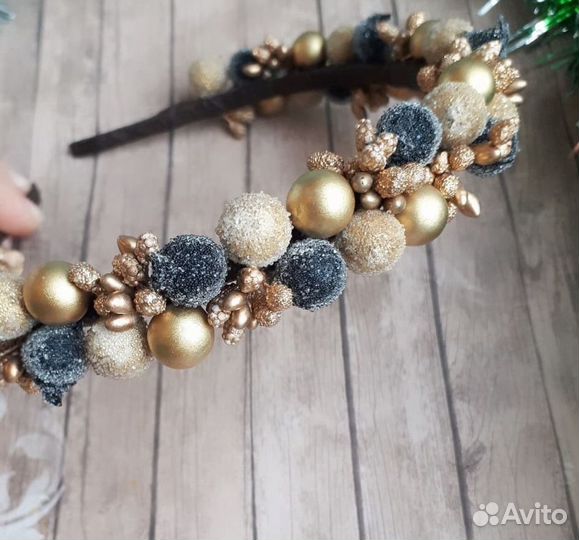 Короны и ободки из лент к Новому году