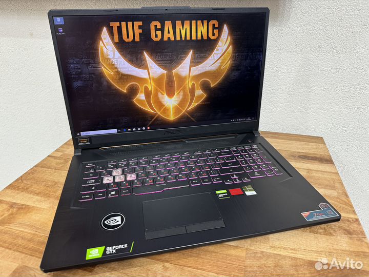 TUF 17 Ryzen 7 4800H 16 ядер 16Gb 1650Ti SSD 512Gb