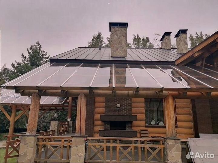 Монолитный поликарбонат 8мм 1500х2000мм Коричневый