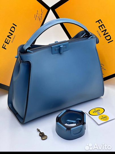 Сумка Fendi натуральная кожа 6 цветов