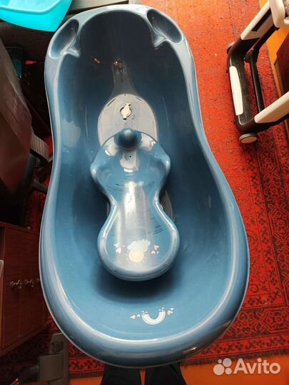 Ванночка для купания с подставкой горкой