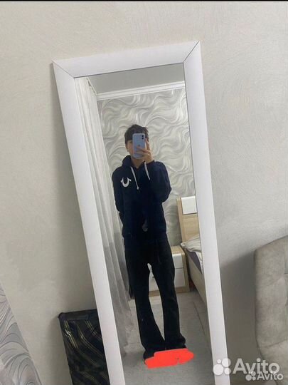 True religion зип худи темно-синяя