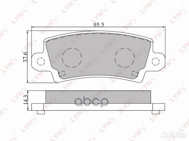 Колодки торм. диск. задн. toyota Corolla (UK) 1