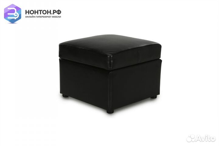 Пуф Квин экокожа черная