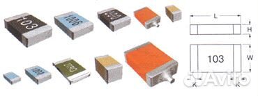 Импортные чип резисторы, конденсаторы