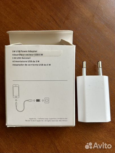 Адаптер питания Apple, usb 5 w, оригинал