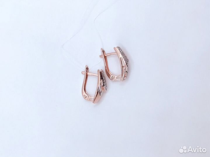 Серьги с фианитами