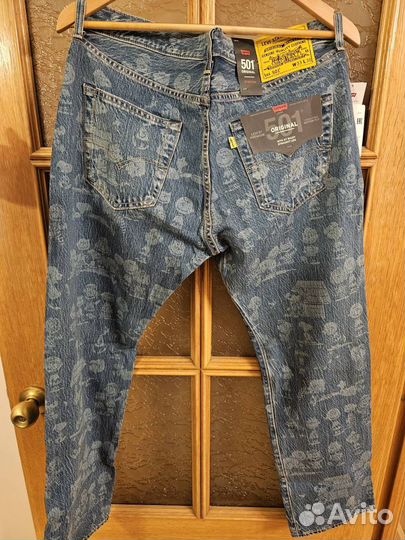 Джинсы Levi's 33x30 Peanuts 501 оригинал NEW