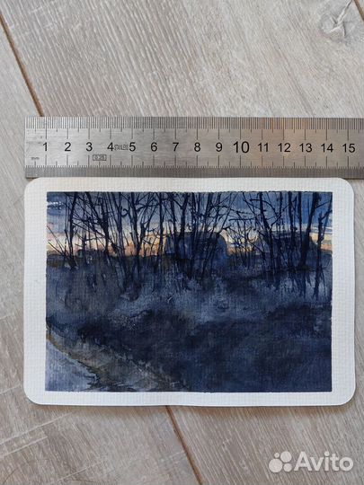 Акварельные открытки 10х15см, в ассортименте