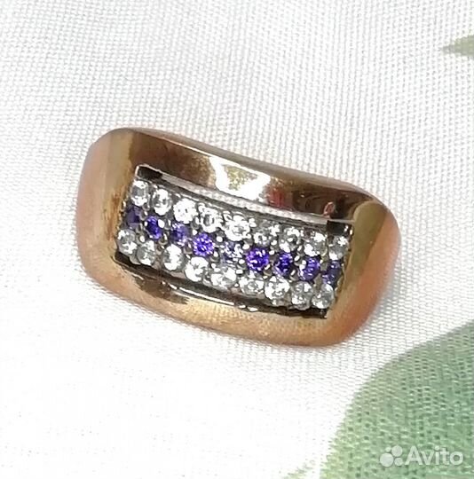 Кольца 17,5, 18 рубин, шпинель, топаз серебр К317