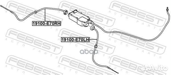 Трос ручного тормоза правый BMW X5 E70 2006-201