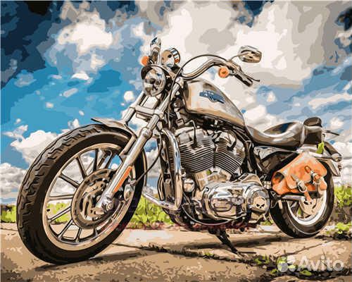 Картина по номерам 40x50 Крутой байк