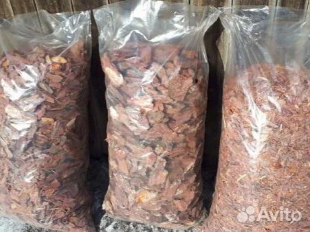 Кора лиственницы и сосны в мешках