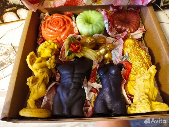 Набор свечей и мыла, ручная работа