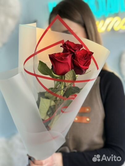 Красные розы Эквадор премиум