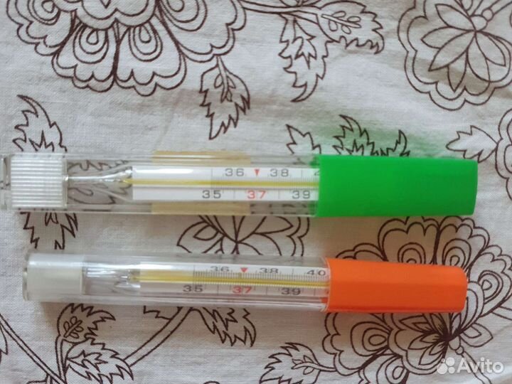 Градусники ртутные 2 шт в футляре