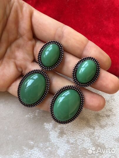 Очень красивые серьги с авантюрином