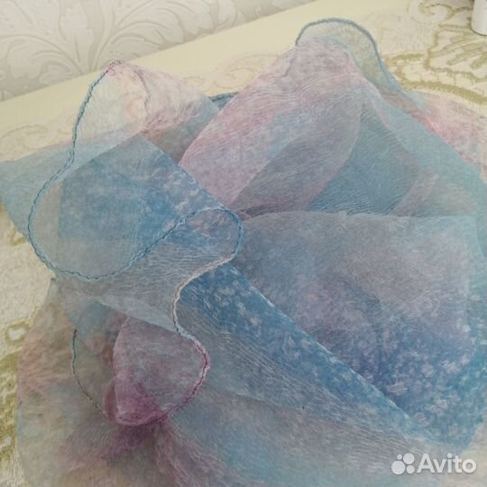 Новый нежный шарфик гофре-шёлк