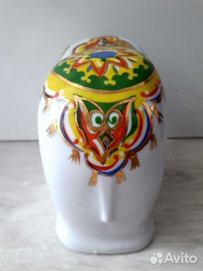 Чайница. Индийский слон. Фарфор. СССР. Вербилки