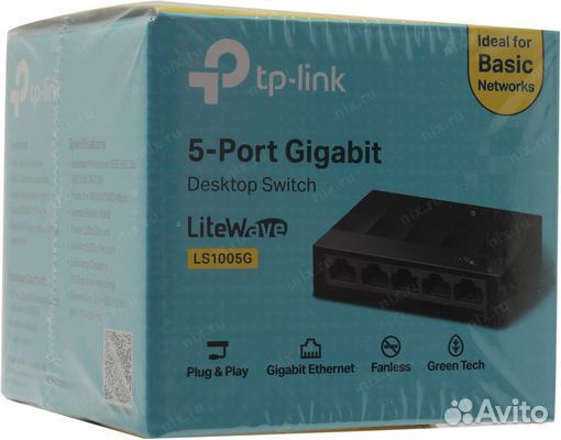 Коммутатор TP-Link LS1005G 5-портов 1000Mbps Giga