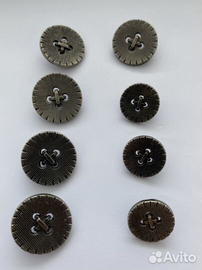 Пуговицы металлические на ножке