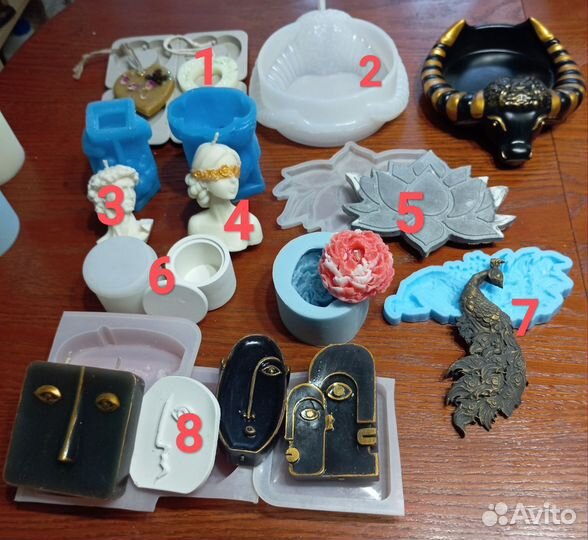 Формы для гипса и свечей