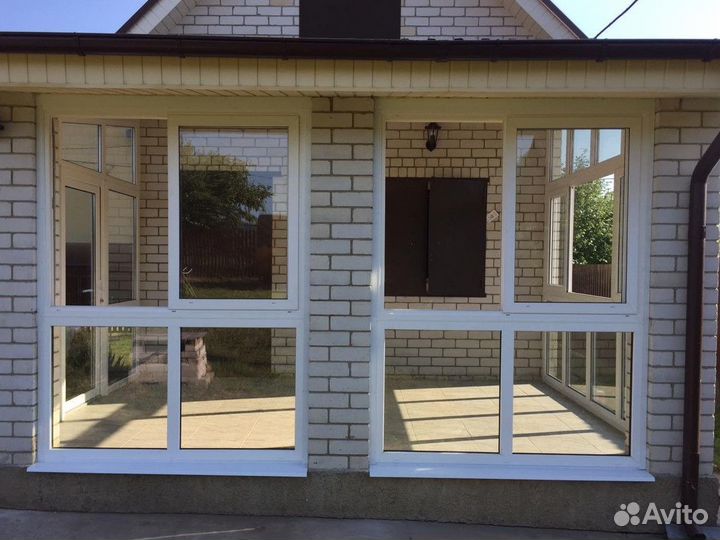 Окна в пол пластиковые