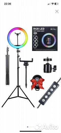 Кольцевая светодиодная лампа плюс штатив