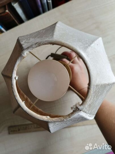 Светильник с тканевым абажуром винтаж