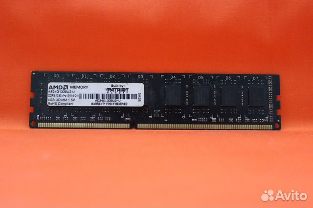 DDR3 4Gb 1333MHz PC10600 AMD Patriot AE34G1339U2-U