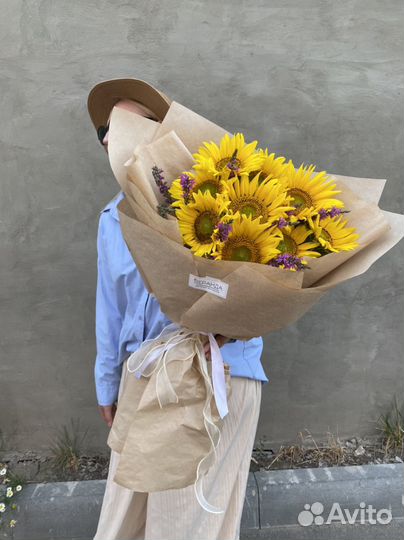 Подсолнухи букет