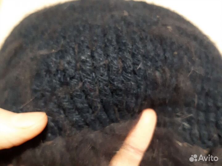 Шапка женская из меха вязаная