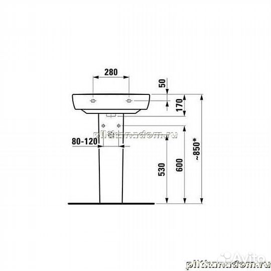 Laufen Pro A 8.1895.2.000.104.1 раковина 60х48