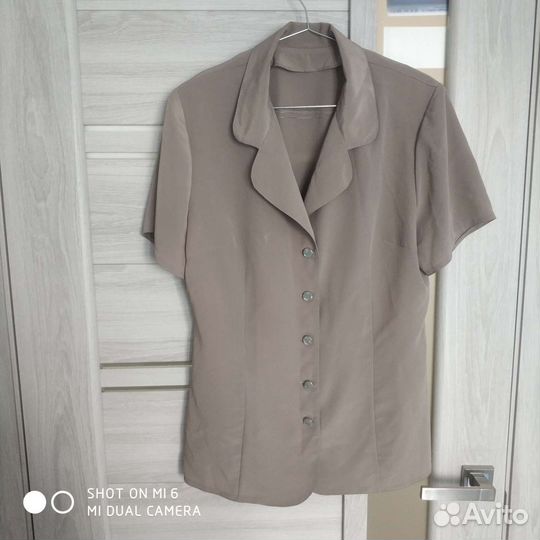 Блузка натуральный шелк 48р