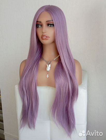 Парик на сетке сиреневый