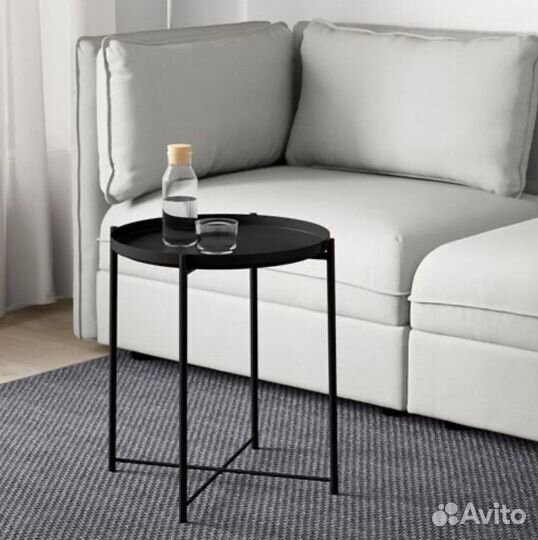 Столик новый gladom IKEA черный/белый