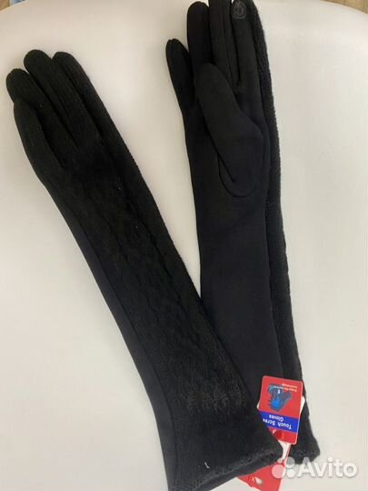 Перчатки длинные новые, сенсорные