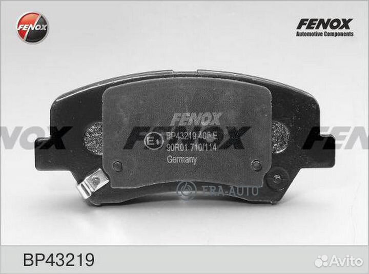 Fenox BP43219 BP43219 колодки дисковые передние\ Hyundai Santa Fe 10, Kia Sorento 11