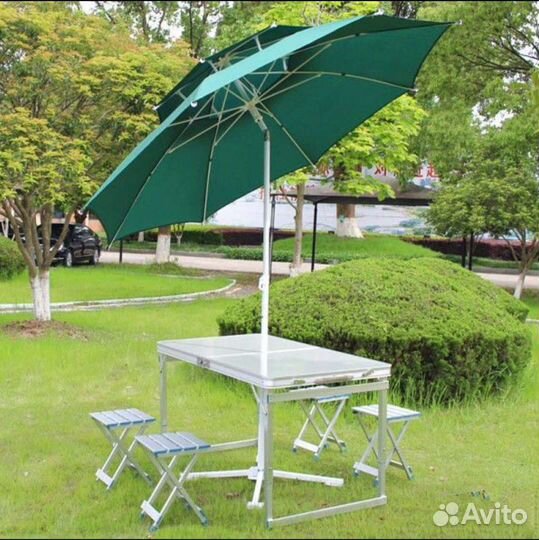 Новый раскладной стол с ручками+4 стульчика