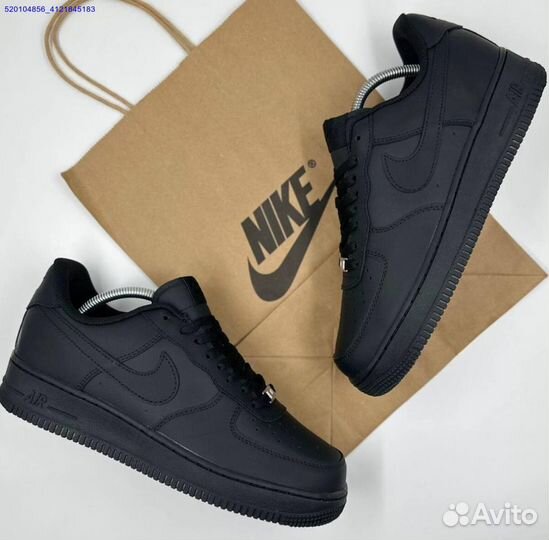 Кроссовки Nike Air Force 1 Low Black (Арт.25492)