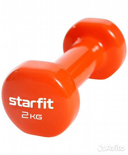 Гантель виниловая starfit DB-101 2 кг