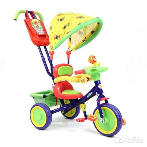 Велосипед - коляска с родительской ручкой