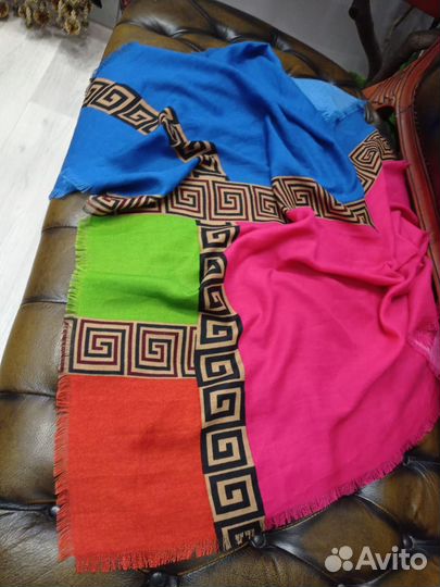 Платок 95см теплый versace шерсть италия