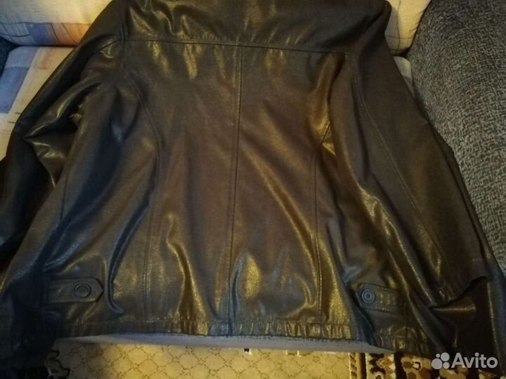 Кожаная стильная муж. куртка