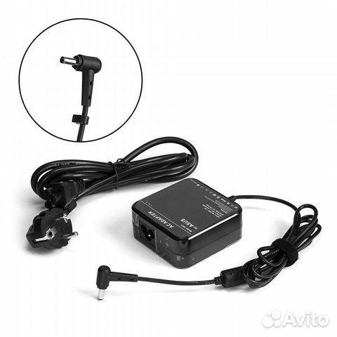 Зарядное у-во asus 19V 3.42A 65W (4.5x0.6) тонкая