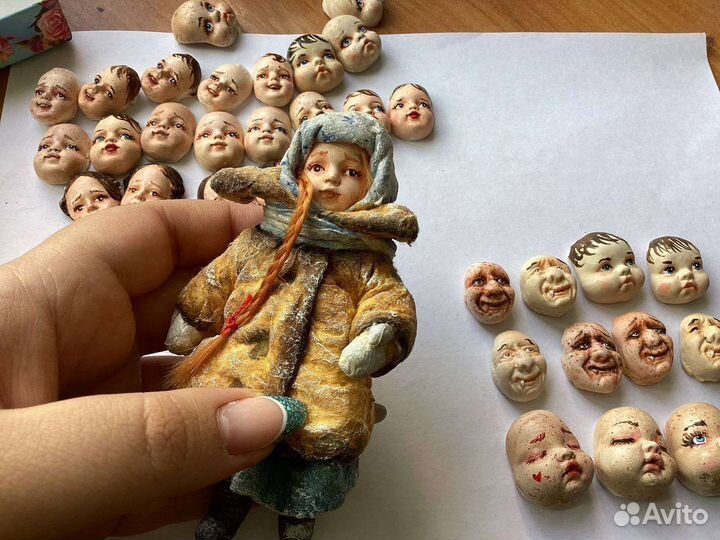 Лица для ватных игрушек