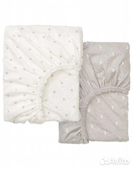 Ленаст Простыня натяжн для кроватки,60x120см Икеа