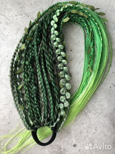 Афрорезинка с косами