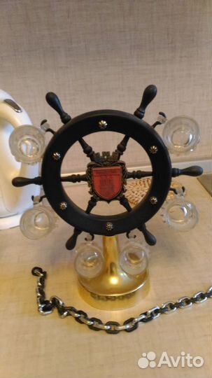 Остатки сервиза гдр, декоративные банки, штурвал