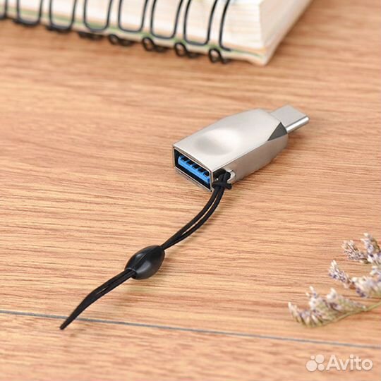 Переходник USB-Type-C hoco UA9, цвет жемчужный ник